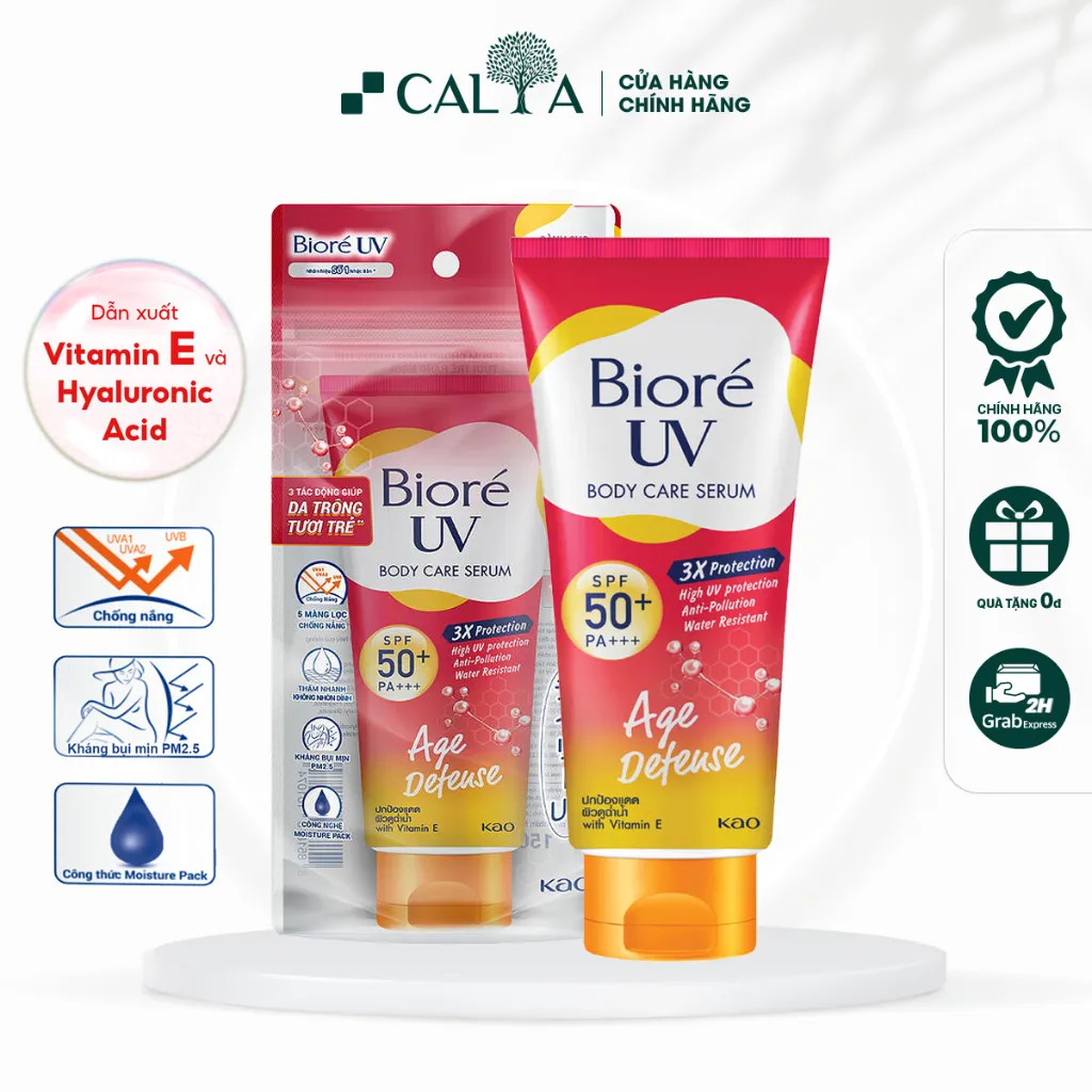 Serum Dưỡng Thể Biore Chống Nắng, Kháng Bụi, Dưỡng Da Tươi Trẻ - Bioré UV Age Defense