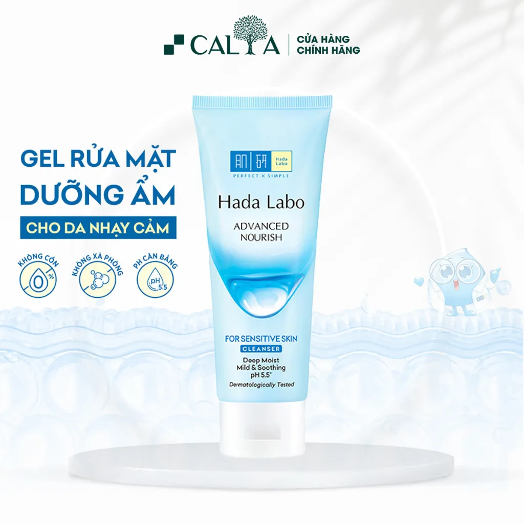 Sữa Rửa Mặt Hada Labo Cấp Ẩm Mới Cho Da Nhạy Cảm - Advanced Nourish For Sensitive Skin Cleanser 80g