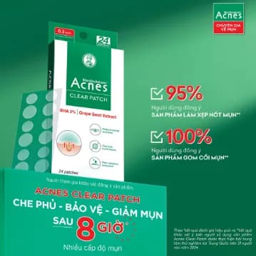 MIẾNG DÁN MỤN ACNES - CHE PHỦ, BẢO VỆ, GIẢM MỤN HIỆU QUẢ SAU 8H*
